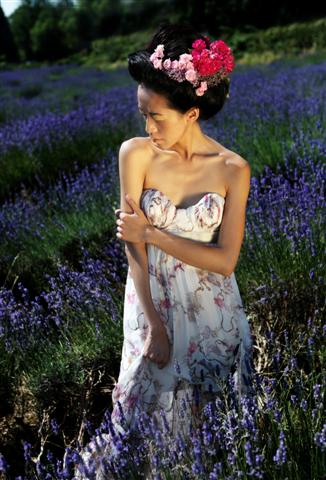Person in Lavender Field